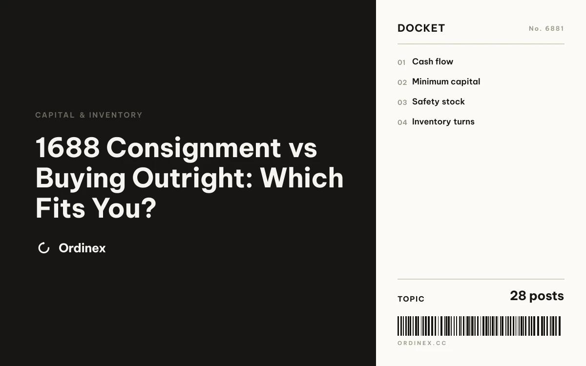 1688 Consignment vs Buying Outright: Which Fits You?