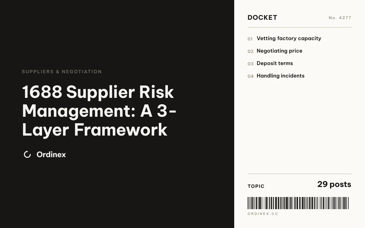 1688 Supplier Risk Management: A 3-Layer Framework