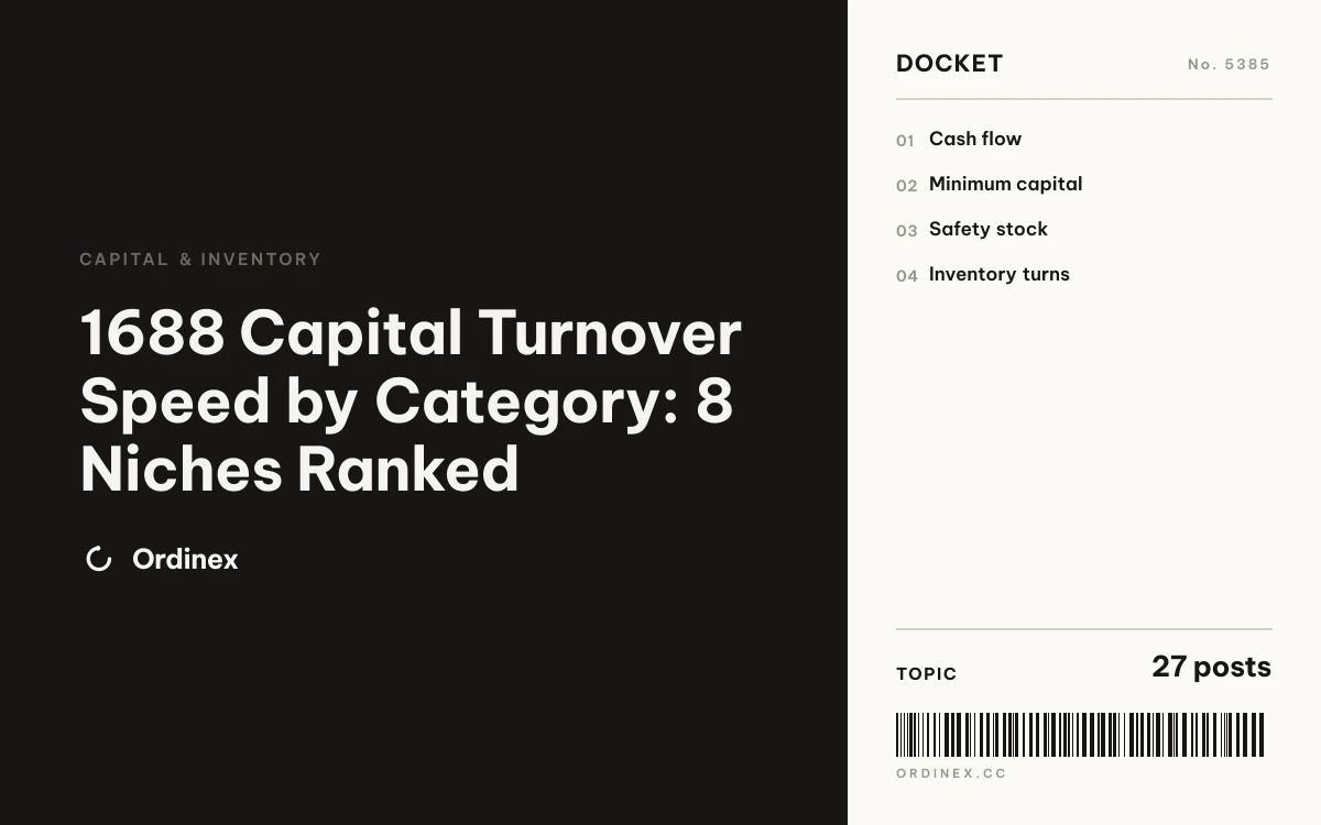 1688 Capital Turnover Speed by Category: 8 Niches Ranked