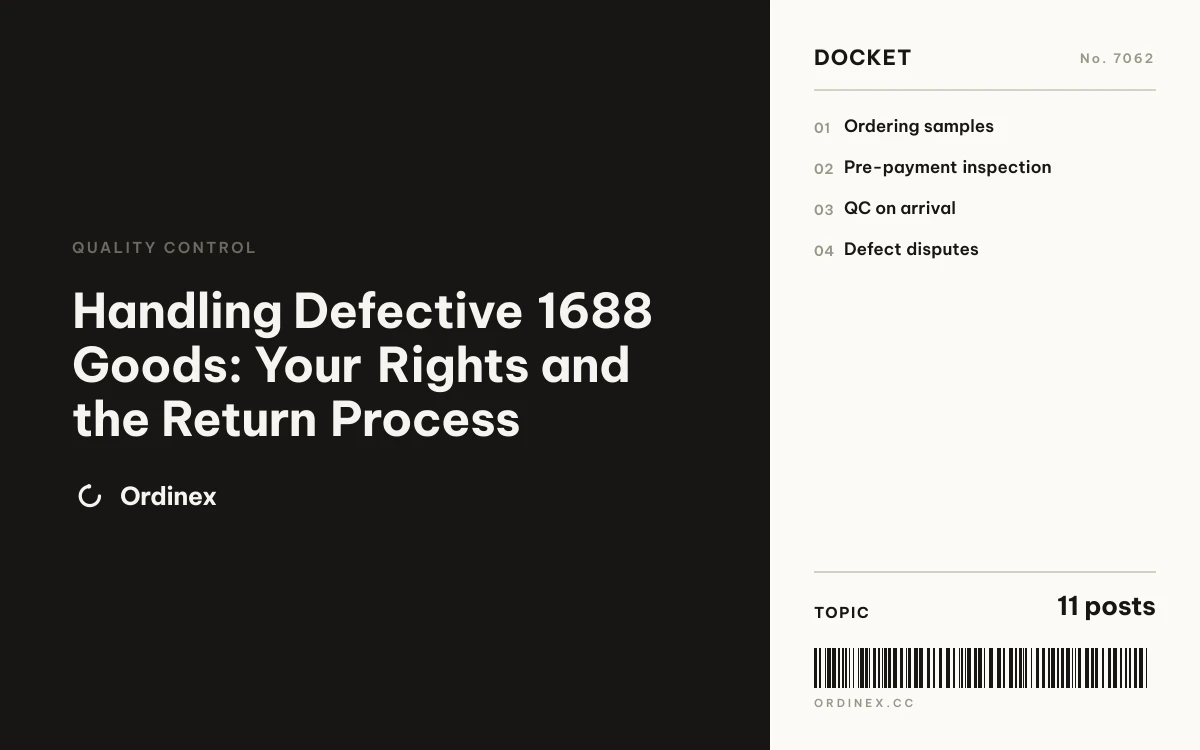 Handling Defective 1688 Goods: Your Rights and the Return Process