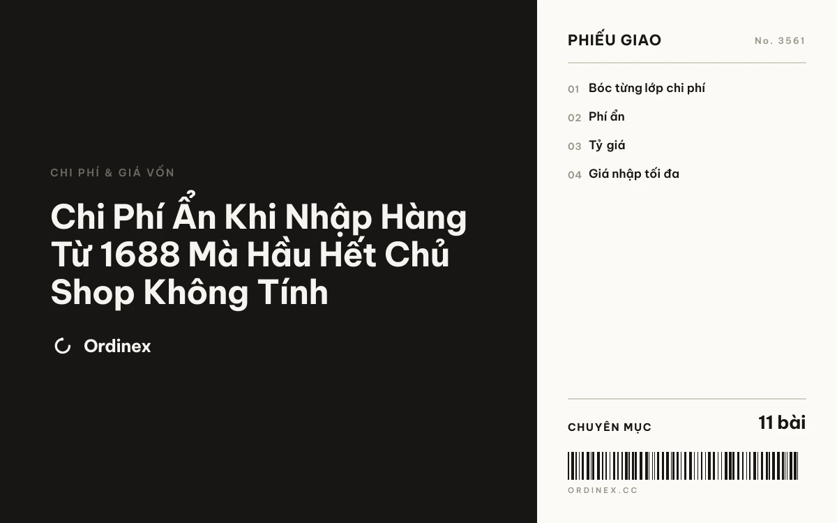 Chi Phí Ẩn Khi Nhập Hàng Từ 1688 Mà Hầu Hết Chủ Shop Không Tính