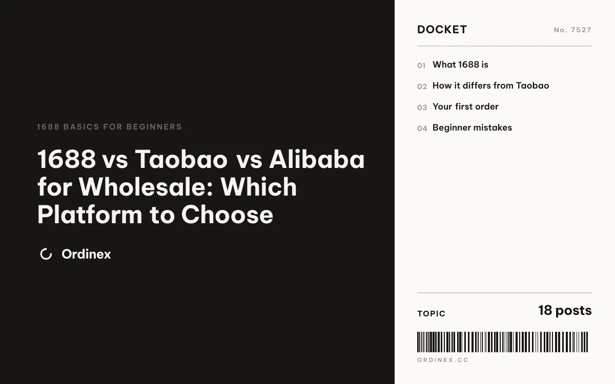 1688 vs Taobao vs Alibaba for Wholesale: Which Platform to Choose