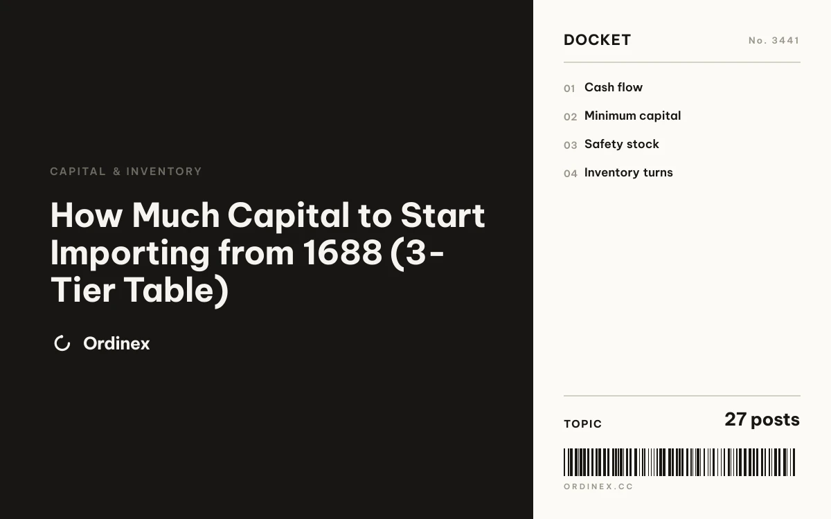 How Much Capital to Start Importing from 1688 (3-Tier Table)