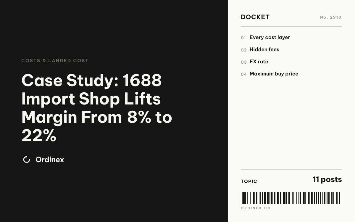 Case Study: 1688 Import Shop Lifts Margin From 8% to 22%