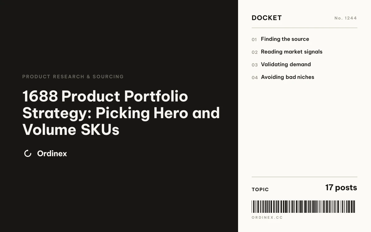 1688 Product Portfolio Strategy: Picking Hero and Volume SKUs