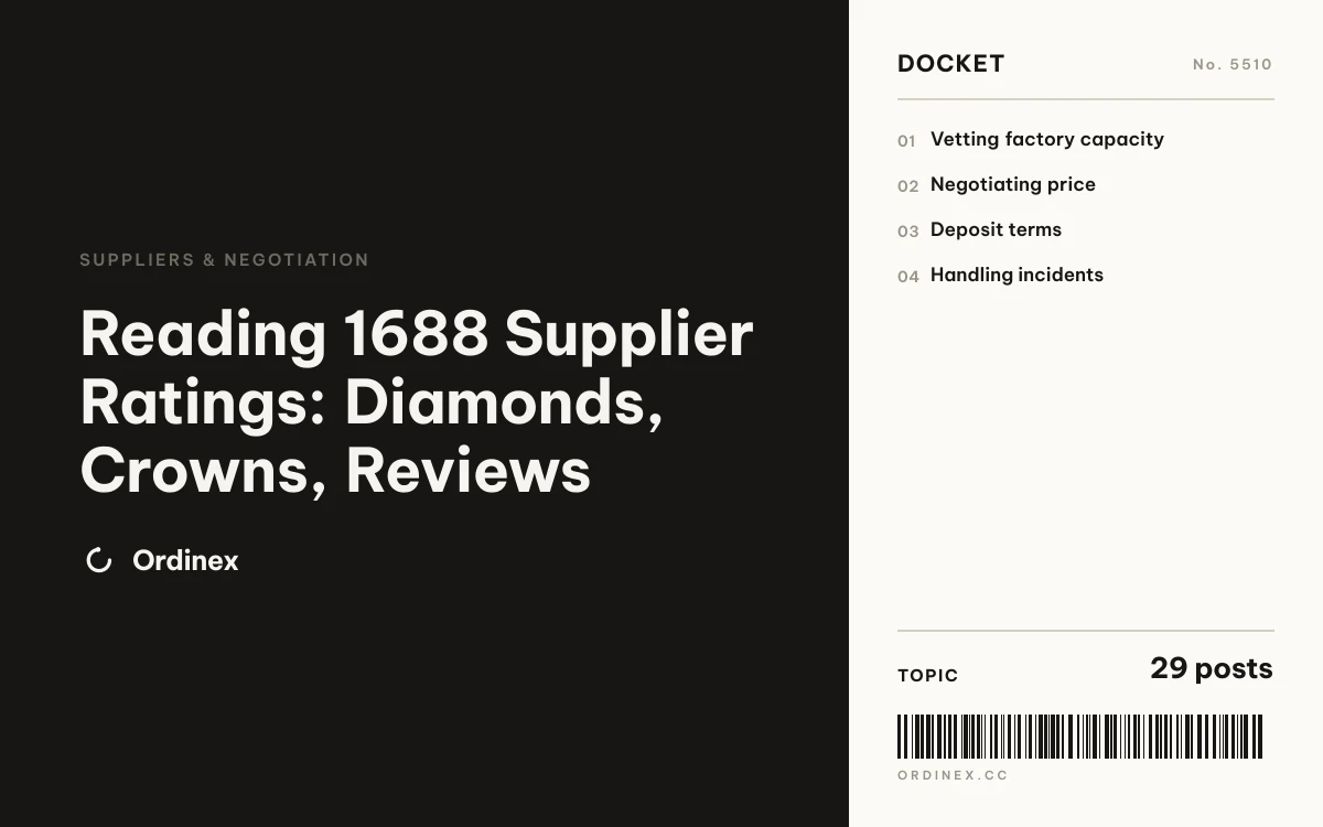 Reading 1688 Supplier Ratings: Diamonds, Crowns, Reviews