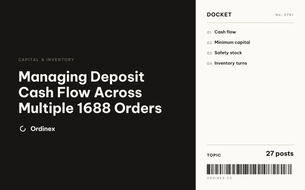 Managing Deposit Cash Flow Across Multiple 1688 Orders