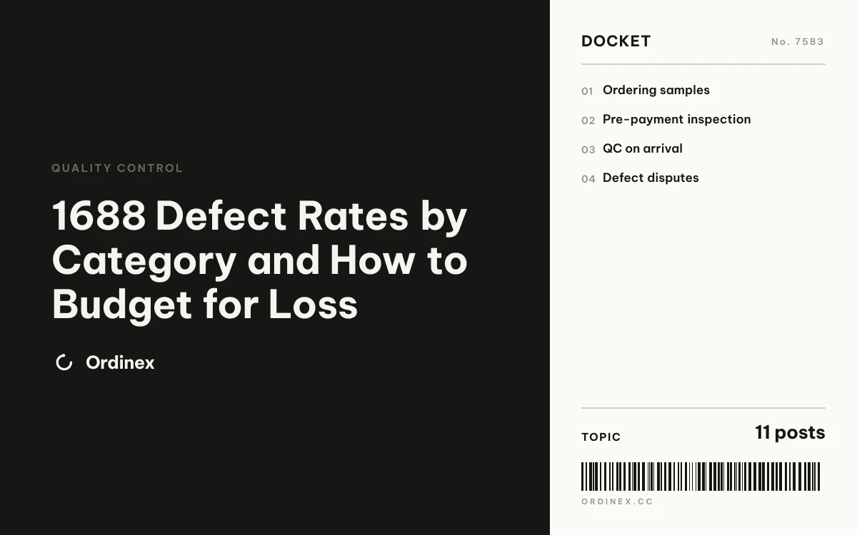 1688 Defect Rates by Category and How to Budget for Loss
