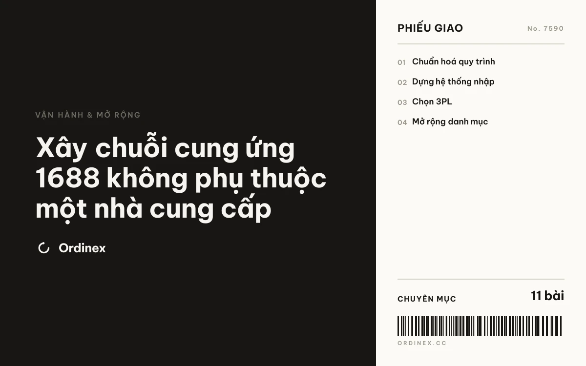 Xây chuỗi cung ứng 1688 không phụ thuộc một nhà cung cấp
