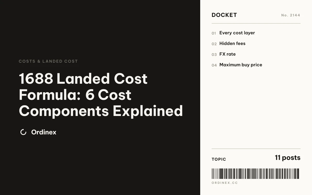 1688 Landed Cost Formula: 6 Cost Components Explained