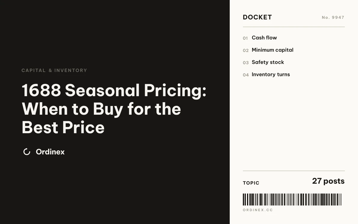 1688 Seasonal Pricing: When to Buy for the Best Price