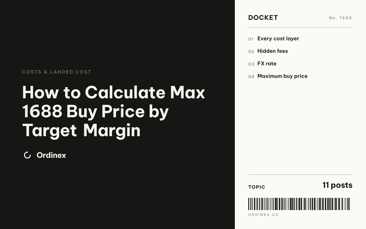 How to Calculate Max 1688 Buy Price by Target Margin