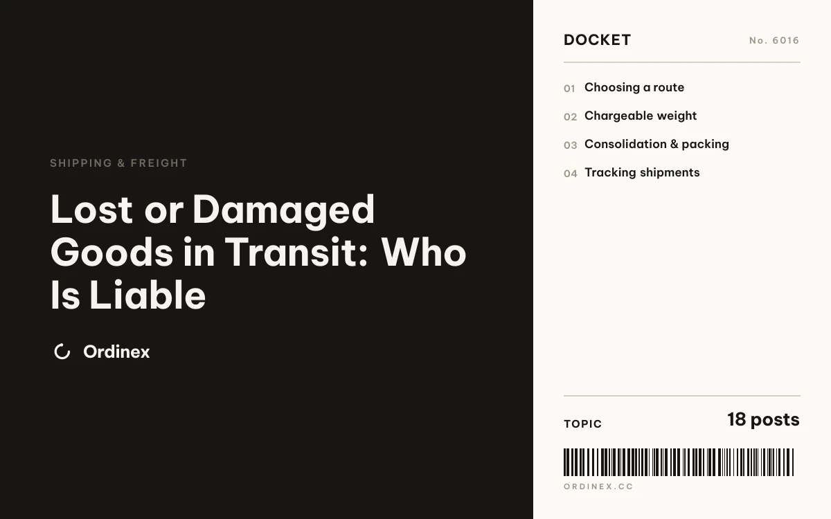 Lost or Damaged Goods in Transit: Who Is Liable