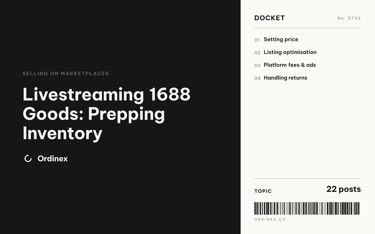 Livestreaming 1688 Goods: Prepping Inventory