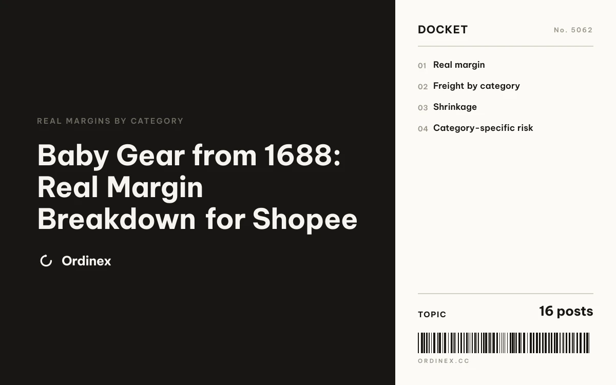 Baby Gear from 1688: Real Margin Breakdown for Shopee