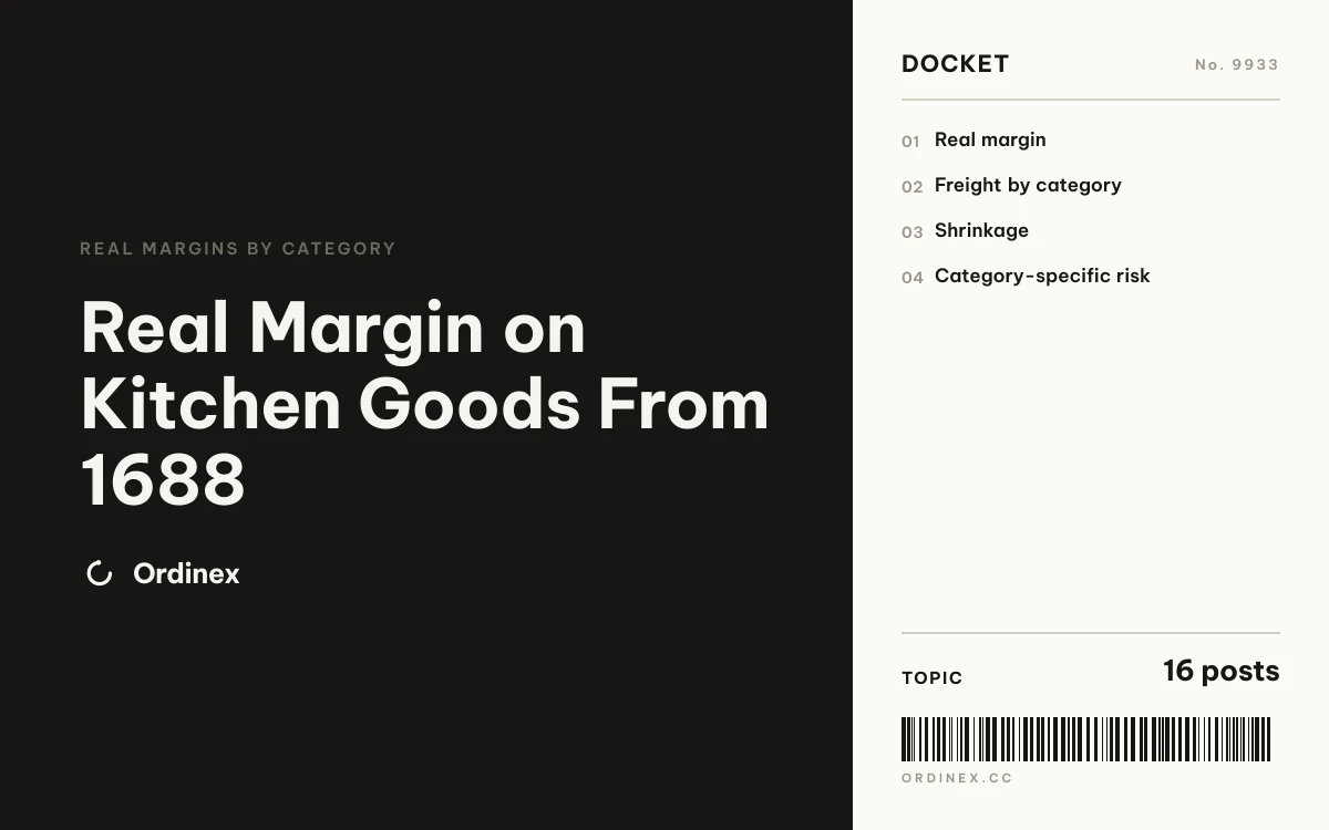 Real Margin on Kitchen Goods From 1688
