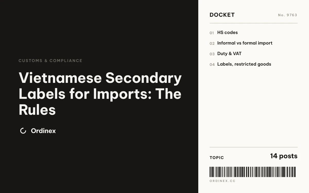 Vietnamese Secondary Labels for Imports: The Rules