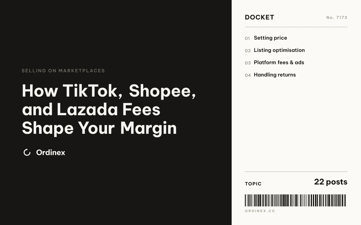 How TikTok, Shopee, and Lazada Fees Shape Your Margin