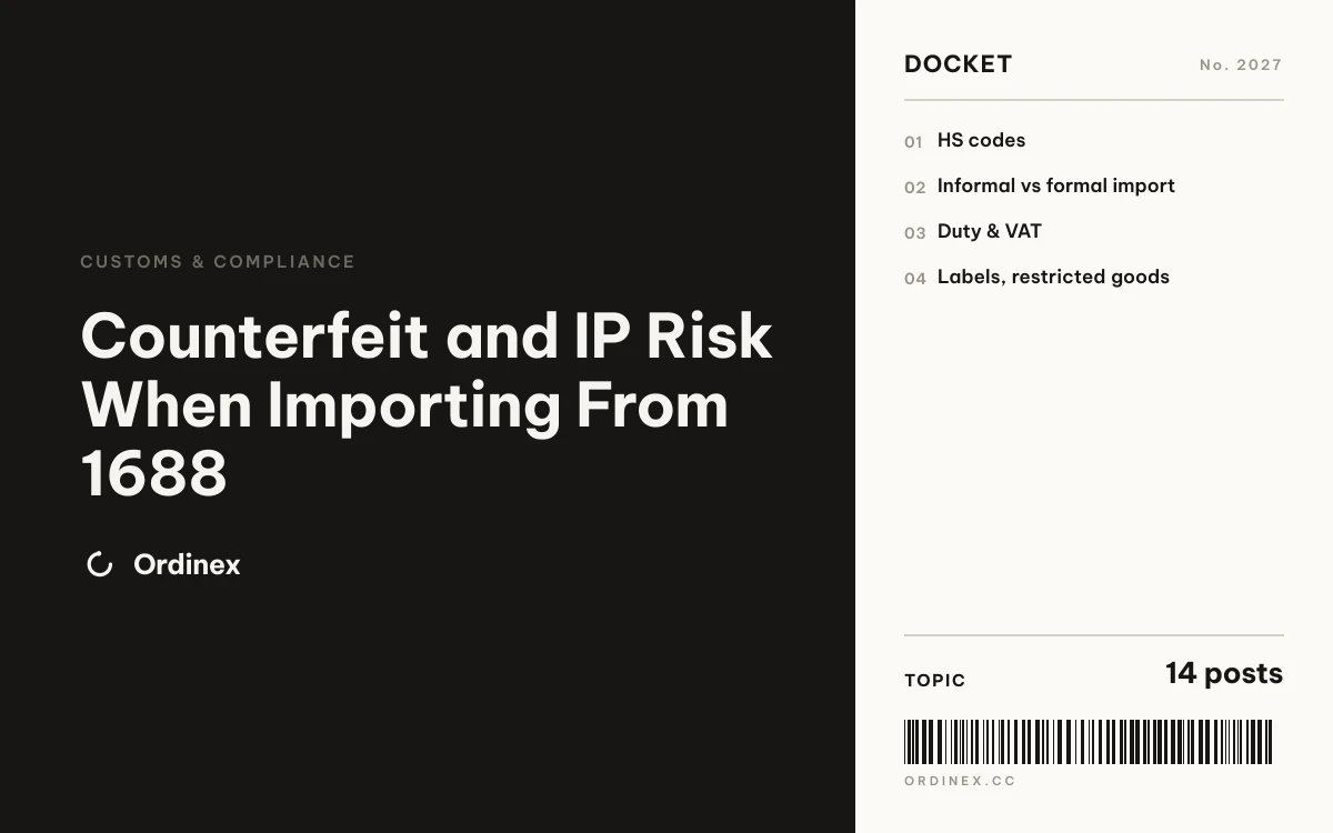 Counterfeit and IP Risk When Importing From 1688
