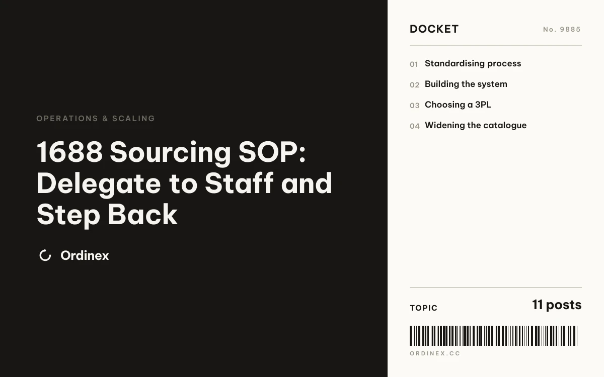 1688 Sourcing SOP: Delegate to Staff and Step Back
