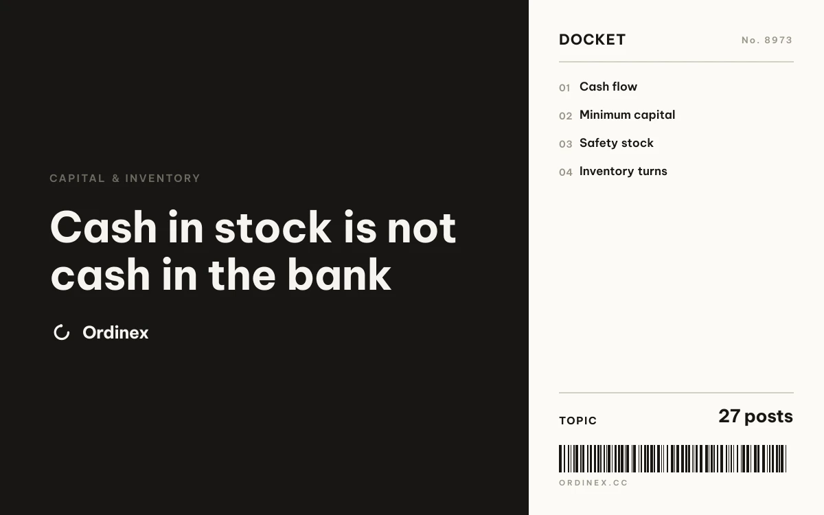 Cash in stock is not cash in the bank