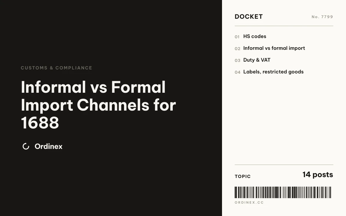 Informal vs Formal Import Channels for 1688