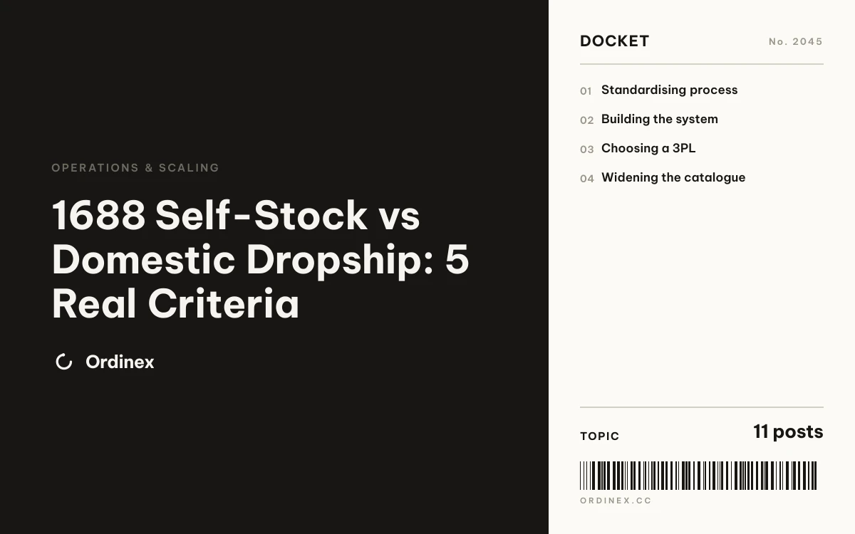 1688 Self-Stock vs Domestic Dropship: 5 Real Criteria