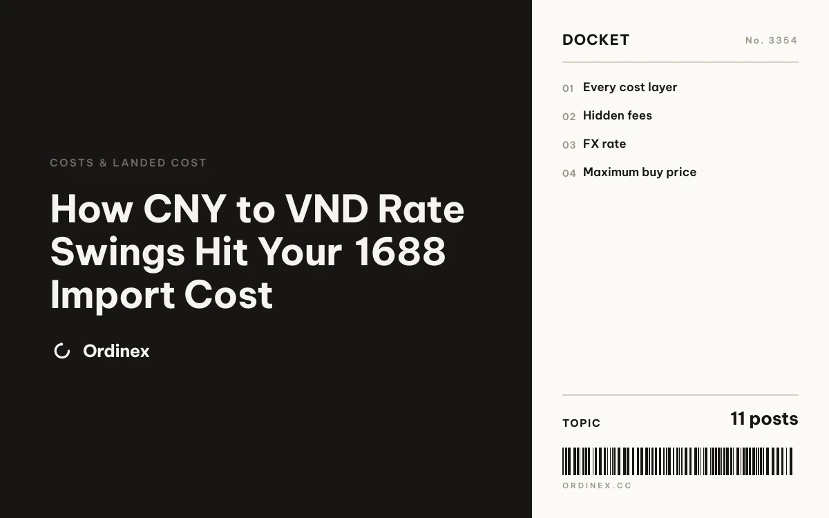 How CNY to VND Rate Swings Hit Your 1688 Import Cost