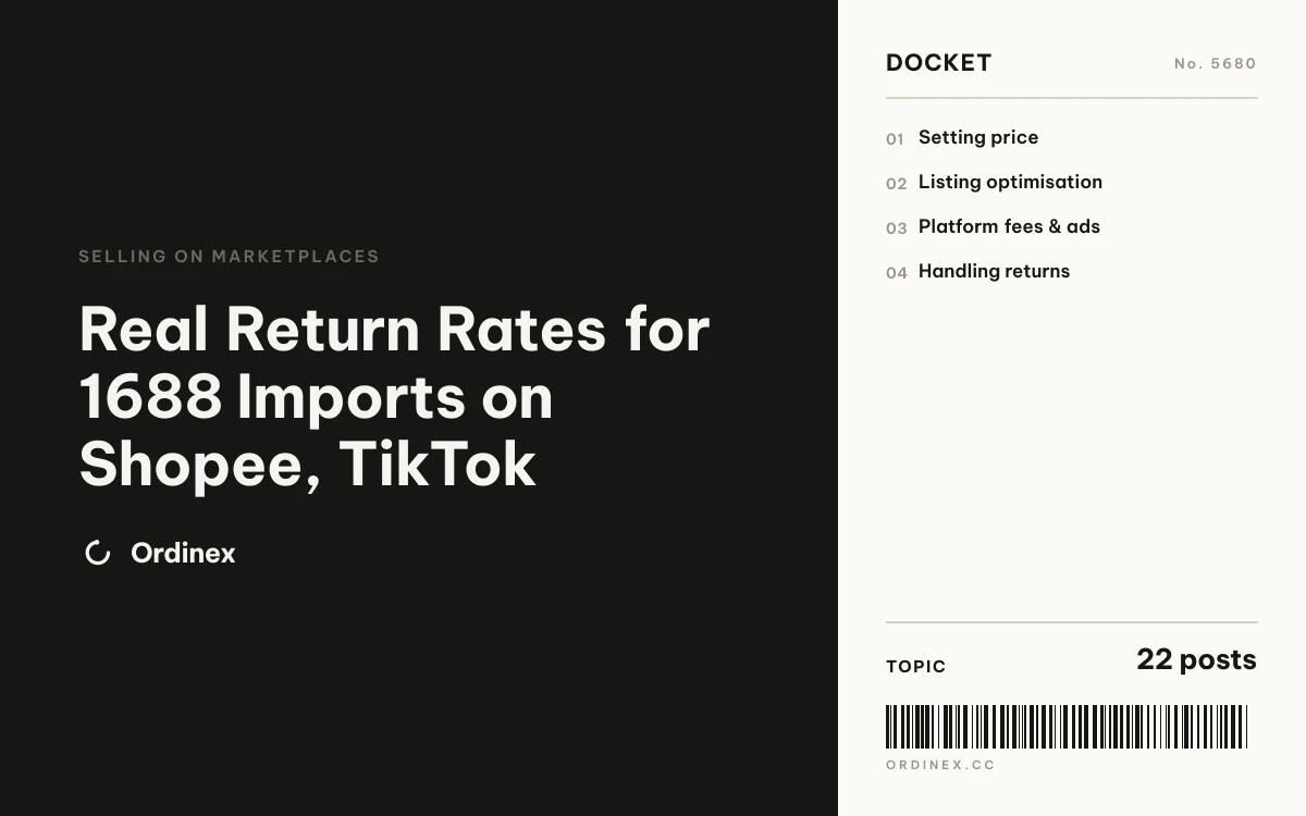 Real Return Rates for 1688 Imports on Shopee, TikTok