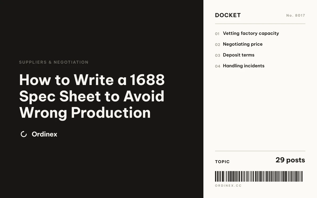 How to Write a 1688 Spec Sheet to Avoid Wrong Production