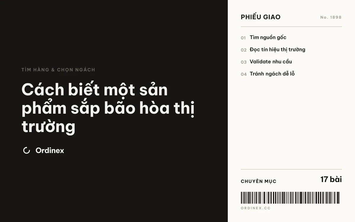 Cách biết một sản phẩm sắp bão hòa thị trường