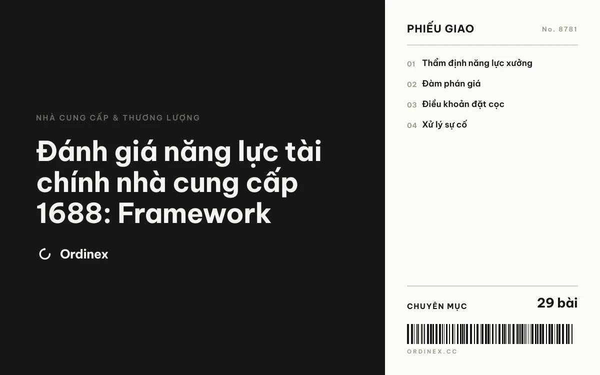 Đánh giá năng lực tài chính nhà cung cấp 1688: Framework