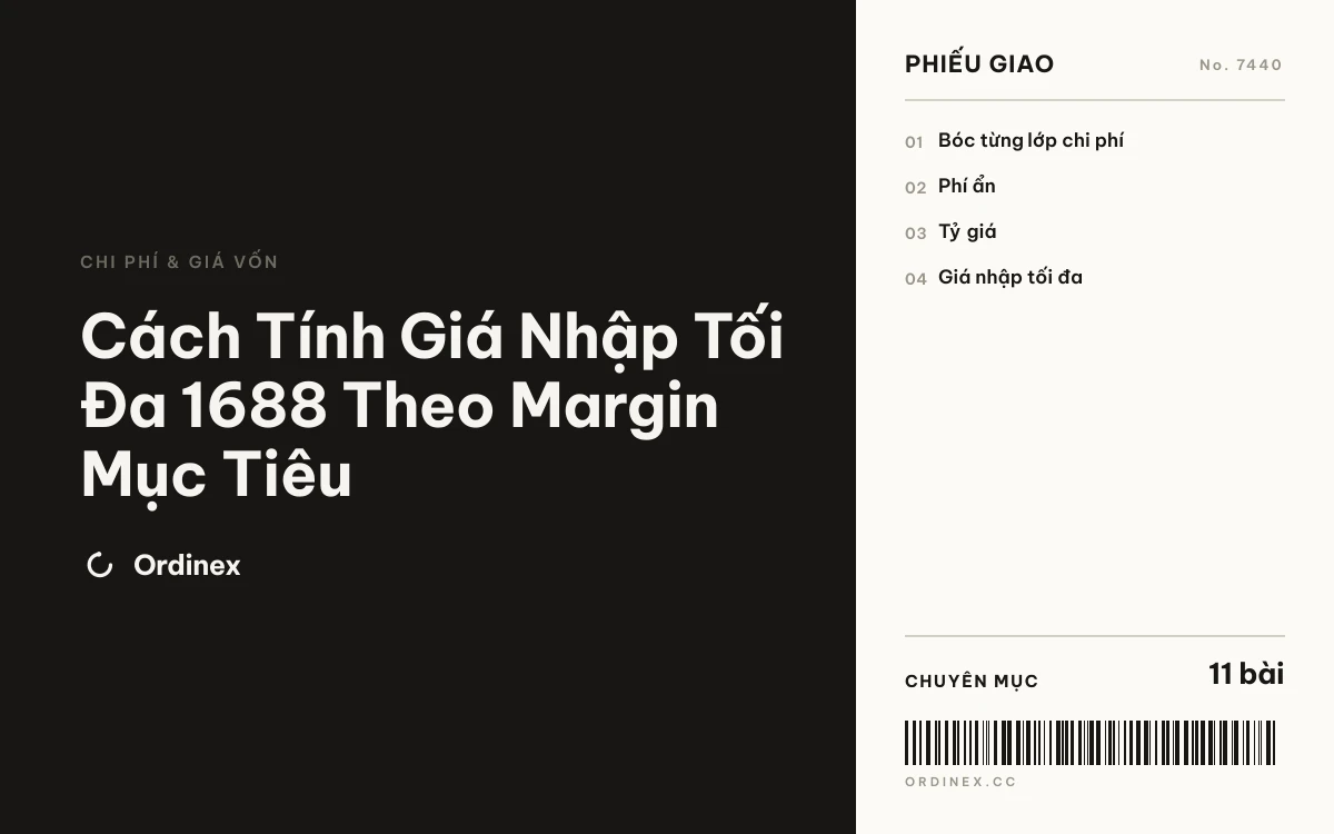 Cách Tính Giá Nhập Tối Đa 1688 Theo Margin Mục Tiêu