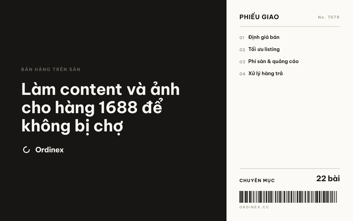 Làm content và ảnh cho hàng 1688 để không bị chợ
