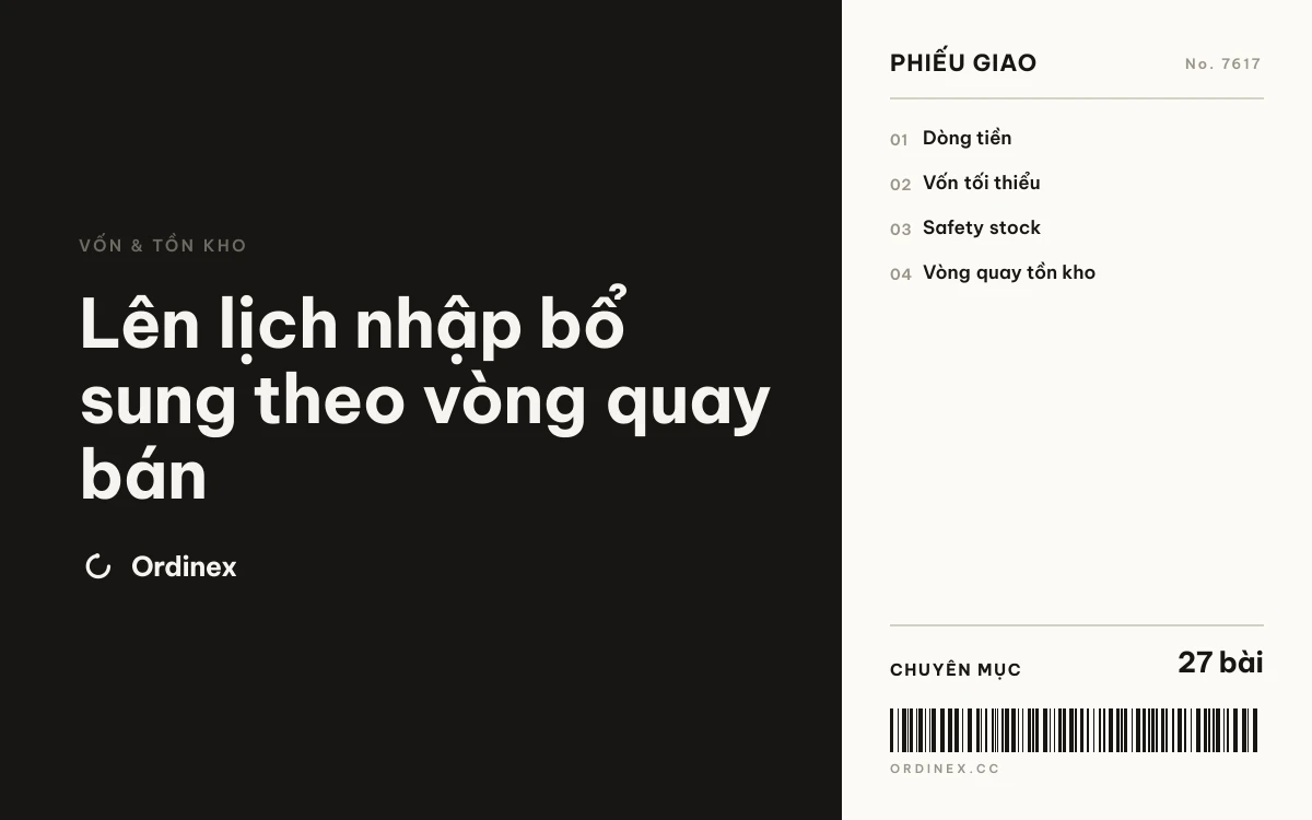 Lên lịch nhập bổ sung theo vòng quay bán