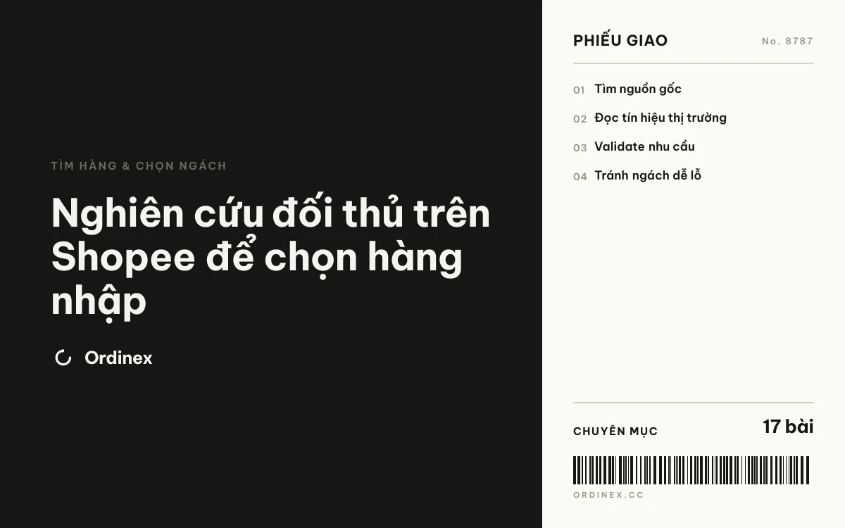 Nghiên cứu đối thủ trên Shopee để chọn hàng nhập