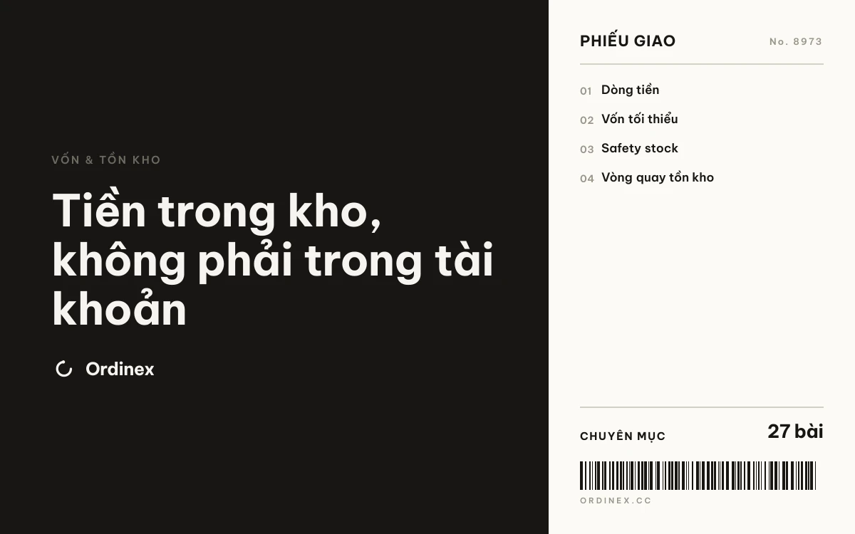 Tiền trong kho, không phải trong tài khoản