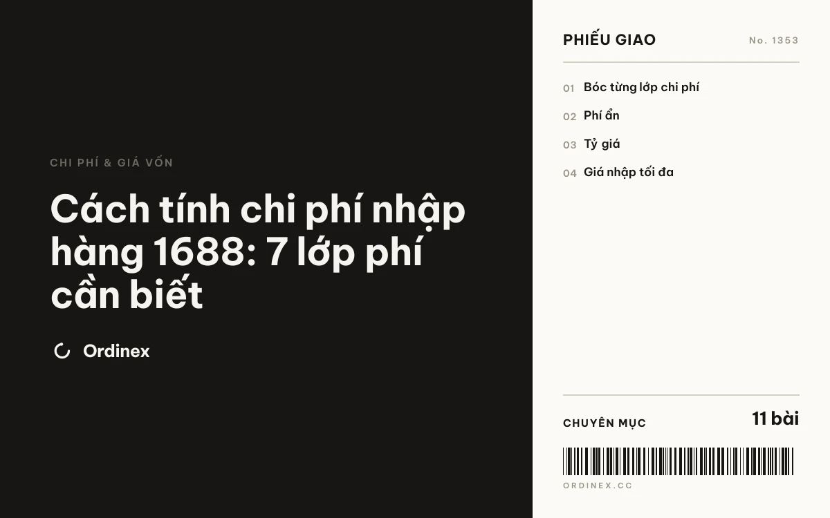 Cách tính chi phí nhập hàng 1688: 7 lớp phí cần biết