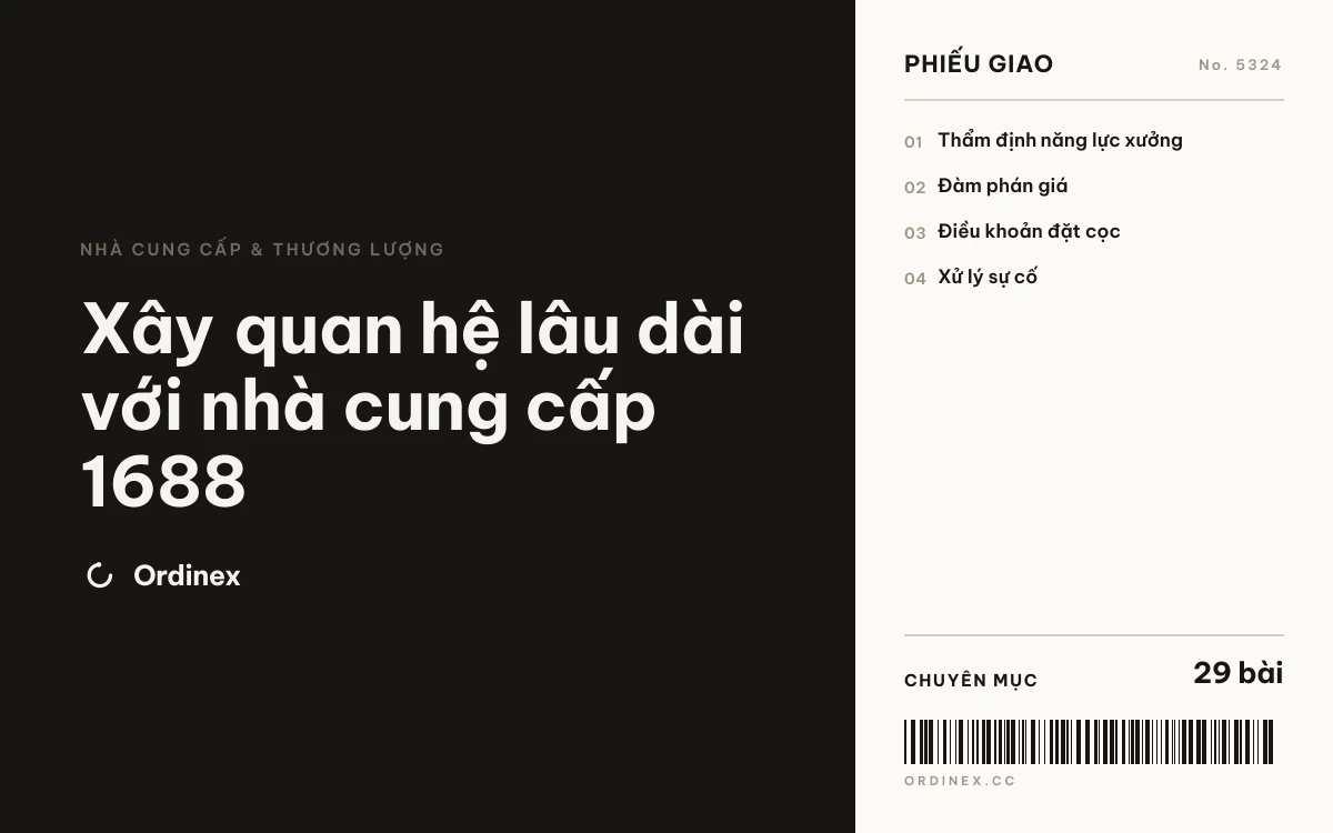 Xây quan hệ lâu dài với nhà cung cấp 1688
